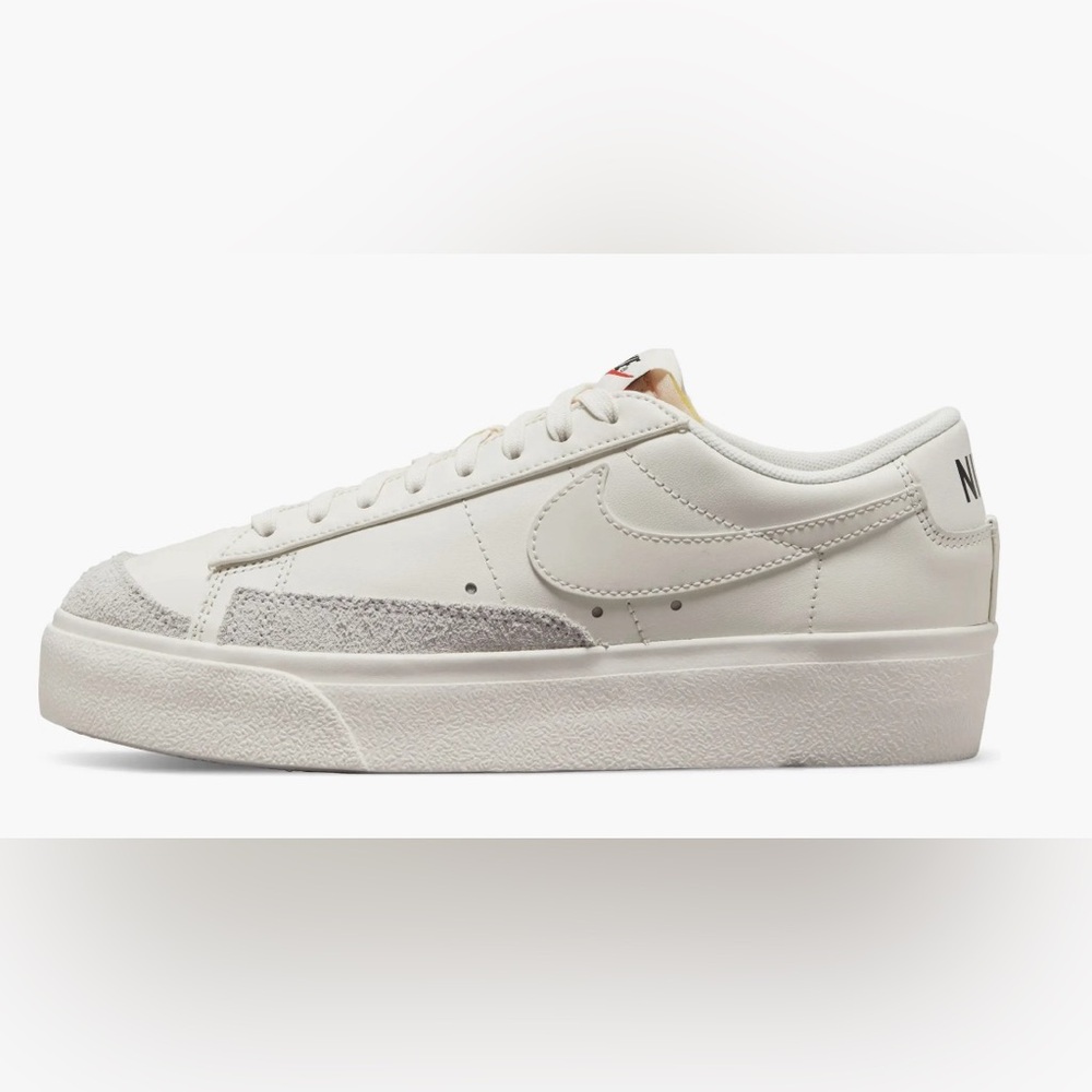 Nike Blazer Low Platform Sneaker Shoes Sail White Black New NWT